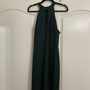 Green halter dress